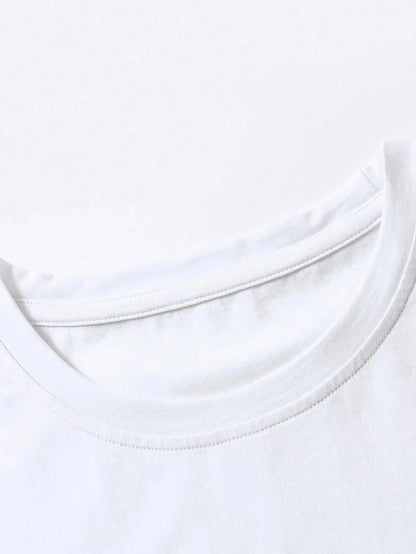Ladies Summer 100% Cotton Women'S T-Shirt Bottoming Basic Fashionable Solid Lady Short Sleeve Loose Tops Shirts㎡ Tops