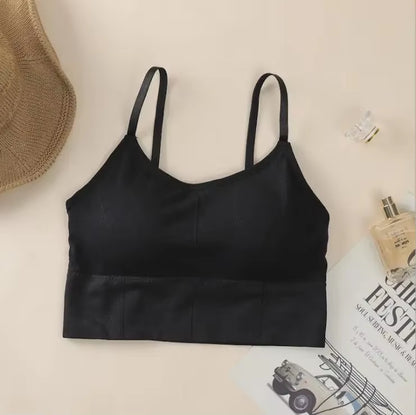 Women Tank Crop Top Seamless Underwear Female Crop Tops Sexy Lingerie Intimates with Removable Padded Camisole Femme Fashion