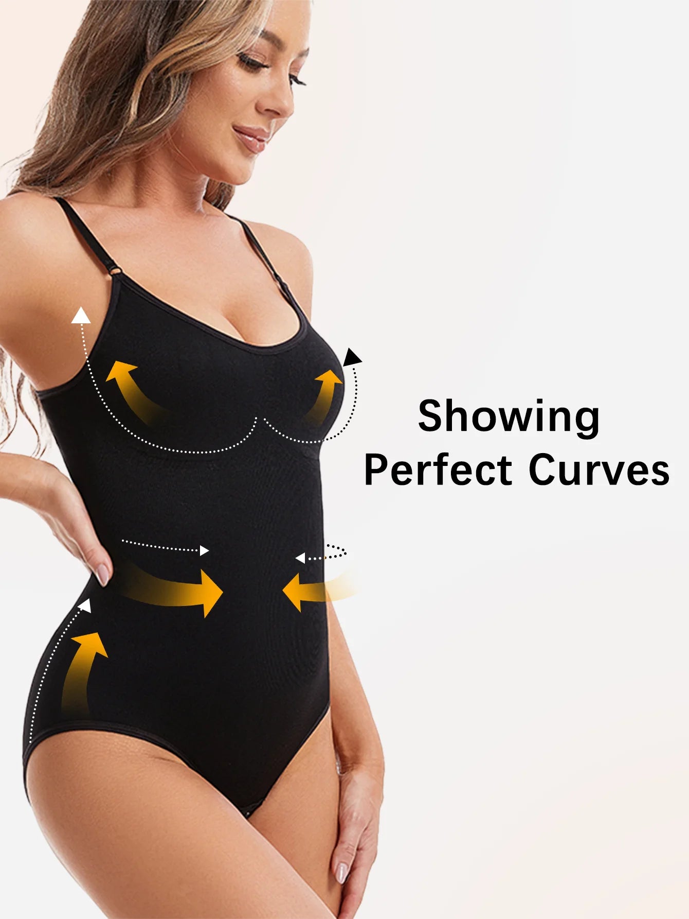 Women'S Sexy Shapewear Seamless Slimming Butt Lifter Full Body Shaper Smooth Out Bodysuit Open Crotch High Elastic Body Suits