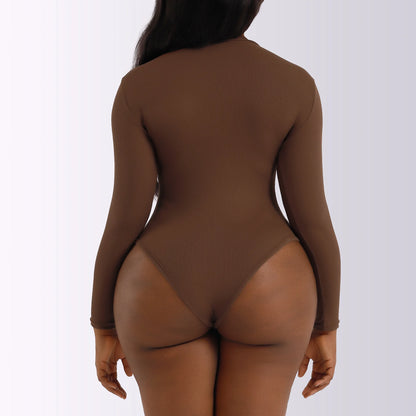 Long Sleeve Bodysuit Women'S Warm Turtleneck Tops Sexy Ribbed Bodycon Bodies for Women Bodysuits in Black One-Piece Outfits